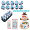 Miniatyrbild 2 av 10: Engelska alfabetet / siffror Stämpel Impress Cookies Fondant Bokstavsskärare Prägling Kolv Bakning Dekorationsverktyg Lower Case Letters