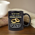 Miniatyrbild 5 av 9: Till min man/hustru Jag önskar att jag kunde vända tillbaka klockan Mugg för par Bröllopsdag Födelsedag Kaffekopp 12oz Wife
