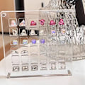 Miniatyrbild 6 av 9: Akryl Seashell Display Box med magneter Slitstark sjöstjärnor Trinket case för pärlspik 100 Grid