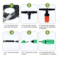 Miniatyrbild 9 av 10: Patio Spray Misters Vattningssystem Kit Tillbehör för Utomhus Trädgård Växthusmunstycken Imma C-15M