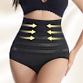 Miniatyrbild 7 av 10: Dam Shapewear Hög Midja Trosor Sömlösa Magkontroll Kalsonger Underkläder 2pcs Skin Color  XL