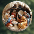 Miniatyrbild 3 av 6: 3D Nativitys Juldekoration Lätt fester Dekorativt verktyg för hemrummet