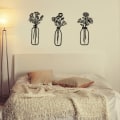 Miniatyrbild 6 av 10: Metall väggkonstdekoration lätt blomma i kruka kreativ prydnad för vardagsrum kök sovrum Three In A Set