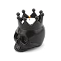 Miniatyrbild 8 av 10: Skelett ljusstake skrämmande harts ljusstake hantverk för fest Halloween dekoration Bronze