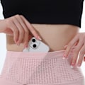 Miniatyrbild 3 av 11: Multifunktionell stickad andningsbar dold midjeväska bärbar svettabsorberande paket för ridning fitness Pink M