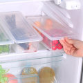 Miniatyrbild 4 av 9: 【Specialerbjudande】 Staplingsbar Transparent mat Mat Plast Frukt Grönsaksbehållare Förvaringslåda Vatten Dränering Förvaring Kök Mikrovågsugn Kylskåp Transparent