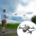 Miniatyrbild 2 av 11: Vikbar trippellins kamera-drönare Optical Flows Positionering Quadcopters för nybörjare Grey 2 battery