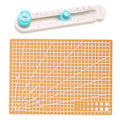 Miniatyrbild 1 av 11: 360 ° Roterbar Circle Cutter Skärmatta Kit Hög exakt skala Skärmatta för kompositpapper Cutter and Orange