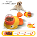 Miniatyrbilde 6 av 7: Smart Duck Automatisk Kjæledyrforingsautomat, Interaktiv Kjæledyrforingsautomat Angstlindring Katte-/Hundeleke med Godbitdispenser og Sakte Fôrings Puslespill, 3 Lokk Yellow