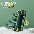 Miniatyrbild 7 av 11: 2st Roterande krokvägg Självhäftande krok Plast Ingen borrhatt Handduksnyckelkrok Dark Green 1 Box Of 2