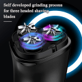 Miniatyrbild 9 av 9: Trippelhuvud elektrisk rakapparat för män Multi-purpose snabb kroppstrimmer för hemresor Black