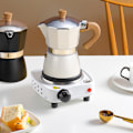 Miniatyrbild 4 av 9: V-formad pip Moka Pot Högtrycksutvinning Kaffekannor för kök White