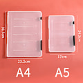 Miniatyrbild 11 av 11: A4/A5 Transparent förvaringslåda Bärbar organizer Red Small A5
