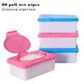 Miniatyrbild 6 av 9: 80 Wipe Wet Tissue Box Enkelt att använda Återanvändbart case för förvaring av vävnad Red