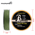 Miniatyrbild 6 av 9: Dlong Angryfish Diominate PE Line 4 Helai Dikepang 100 M/109yds Super Benang Pancing Kuat 10LB-80LB Hijau Tua 4.0 0.32mm Per 40LB