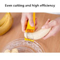 Miniatyrbild 7 av 10: Rostfritt stål Banan-Cutter Multi-Purpose Mjuk frukt Cutter Kökstillbehör 2pcs