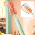 Miniatyrbild 7 av 11: Elektrisk silikonflaskaborste 360° roterande set för vattenflaskor Pink 3pcs Set