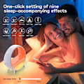 Miniatyrbild 2 av 8: LED Wake Up Light Färgglad väckarklocka Nattljus Solnedgångssimuleringslampa Bluetooth-kompatibel högtalare White