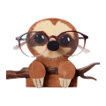 Miniatyrbild 1 av 10: Rolig glasögonhållare, glasögonställ i trä, ställ för solglasögon, rustik dekoration Sloth
