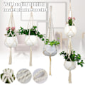 Miniatyrbild 3 av 10: Macrame Växthängare Inomhus Utomhus hängande växthållare Hängande planteringsställ Blomkrukor för dekorationer Set