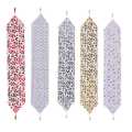 Miniatyrbild 3 av 10: Bordslöpare Färgglada Cover Festprydnader Duk För Jul Hemmatbord Silver Snowflake