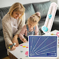 Miniatyrbild 3 av 11: 360 ° Roterbar Circle Cutter Skärmatta Kit Hög exakt skala Skärmatta för kompositpapper Cutter and Blue