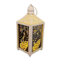 Miniatyrbild 1 av 10: Gyllene/vit Ramadan Lykta Lampa Happy Eid Light Ramadan Inredningslampa Hem Fest Dekoration Prydnader för semester White Large