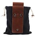 Miniatyrbild 1 av 5: Hopfällbar Canvas-bältesväska för vandring Bärbar hopfällbar foderpåse Fanny Pack Utomhus handsfree fruktplockningsväska Black