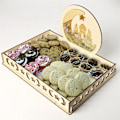 Miniatyrbild 6 av 10: Ramadan-kakorbricka Eid Mubarak-fest Serveringsbricka för hemmafest JM00384