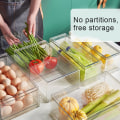 Miniatyrbild 9 av 10: Köksbekvämlighet Transparent Kylskåp Organizer Förvaringslåda Lådtyp För Frysskåp Bänkskivor Large