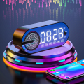 Miniatyrbild 5 av 8: Bluetooth kompatibel AI-klocka Färgglad LED Digital Dispaly-klockalarm för sovrum White