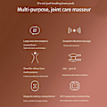 Miniatyrbild 11 av 11: Digital Display Knä Massager Matta Multi Mode Justerbar Massage Device för ledsmärta 2PCS