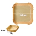 Miniatyrbild 7 av 9: 50/100 st Airfryer Set Airfryer Ugn Bakplåt Papper Kökstillbehör Square 50pcs