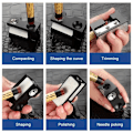 Miniatyrbild 7 av 7: Multifunktionell Pool Cues Tip Shaper Heavy Duty Pool Cues Head Sharpener Pool Cues Tillbehör Black