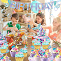 Miniatyrbild 4 av 7: Sjöjungfru Tårtfat 3 Våningar Tårtställ Sjöjungfrusvans Muffinsställ Sjöjungfru Tema Party Favors Tårta Dekoration