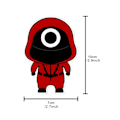 Miniatyrbild 1 av 10: Squid Game Sticker Vattentät självhäftande väggdekal Multipurpose Kylskåp Resväska Notebook Inredning Round