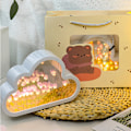 Miniatyrbild 5 av 11: Mode molnformade tulpaner Spegel Nattljus Flerfunktionssnygg skrivbordslampa för studier Skrivbord Hem Multicolour Button Battery