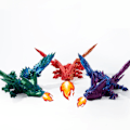 Miniatyrbild 2 av 8: 3D- printed flygande drakar leksaker prydnad charmig mode dekorativ modell för pojke flicka kvinnor män Red MAX