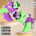 Miniatyrbild 4 av 8: Mini skjutleksak med 3 st mjuka skumbilder Förälder-barn interaktiv leksak för barn Pojkar Flickor Purple Random