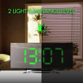 Miniatyrbild 3 av 10: Digital klocka Stor Display Multifunktionell LED Elektriska Väckarklockor Spegelyta För Hem Sovrum Green