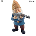 Miniatyrbild 1 av 10: Army Garden Dwarf Julträdgårdsstaty Gräsmattdekoration Använd hartshantverk för juldekoration inomhus eller utomhus 15cm D
