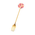 Miniatyrbild 9 av 10: Omrörningssked fruktgaffel med innovativ klubba och söt munk formad för dessertbutiker Lollipop Spoon C