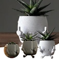 Miniatyrbild 4 av 6: Funny Shape Resin blomkrukor Distinkt form Fashionabla blomkrukor för inomhusbruk White