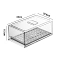 Miniatyrbild 1 av 10: Rensa Kylskåp Förvaringslåda Låda Design Avloppsstapling Transparent Frukt Organizer Bin Hushåll With Partition Large