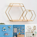 Miniatyrbild 2 av 10: Multifunktion Nordic Light Lyx Vindjärn Geometrisk Väggdekoration För Hem Vardagsrum Single-layer Pointed Roof Frame