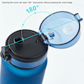 Miniatyrbild 8 av 8: 500ml/650ml/1000ml sportvattenkopp i plast Multifunktionell återanvändbar vattenkopp för fitness Blue Red 650ml