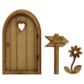 Miniatyrbild 1 av 10: Fairy Dörr och Fönster Set För Träd Miniatyr Trä Fairy Pixie Trädgård Utomhusdekor för Hem Barn 10