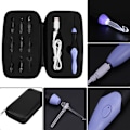 Miniatyrbild 10 av 10: 9-i-1 USB LED Light Up Lila Virknålar Stickor Set Vävverktygssats Black
