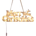 Miniatyrbild 1 av 10: Merry Christmas Letters LED-lampor 45cm Hängrep Drivs av Knapp Batteri För Julfest Födelsedag Heminredning Warm White Built-in Button Battery