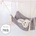 Miniatyrbild 10 av 10: Cat Hängmatta Hängande Mjuk Andas Säng Tofs Dekor För Små Djur Khaki